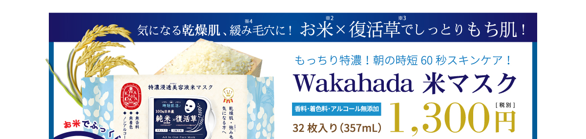 Wakahada 米マスク